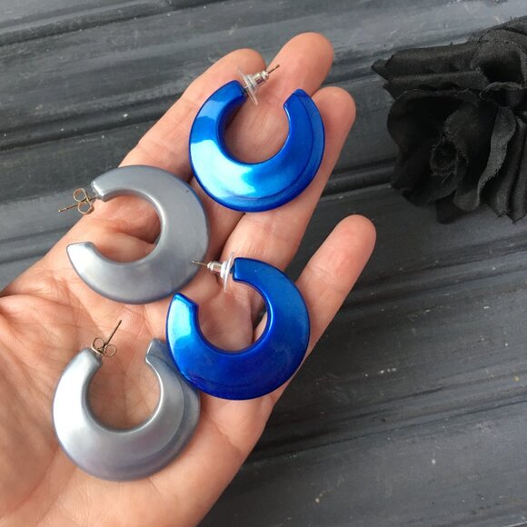 Chunky Hoop Earring Lot (Lot of 2) - Picture 5 of 9